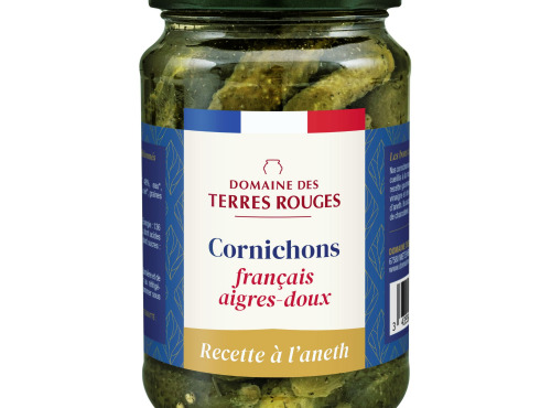 Domaine des Terres Rouges - Cornichons Français aigre-doux Recette à l'aneth 37 CL