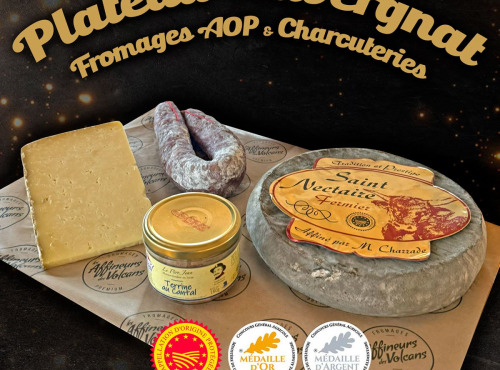 Les Affineurs des Volcans - Assortiment Auvergnat 2 Fromages AOP et 2 Charcuteries