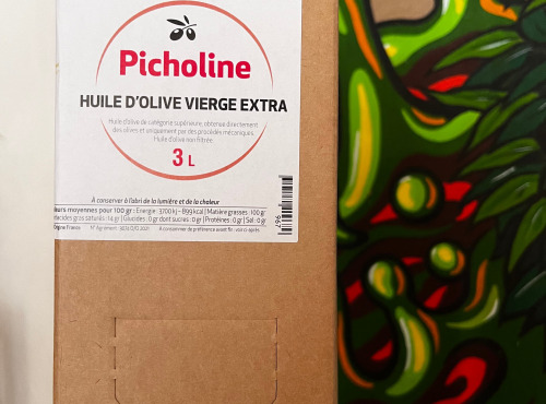 Les amandes et olives du Mont Bouquet - Huile d'olive Picholine 3 litres