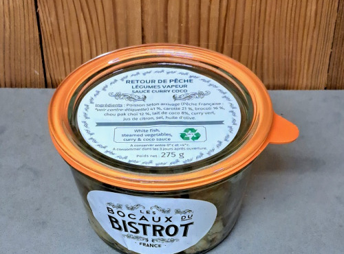 Les Bocaux du Bistrot - Retour de pêche (selon arrivage), légumes vapeur sauce curry coco