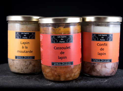 Les Viandes du Forez - Assortiment des 3 Plats Cuisinés au Lapin