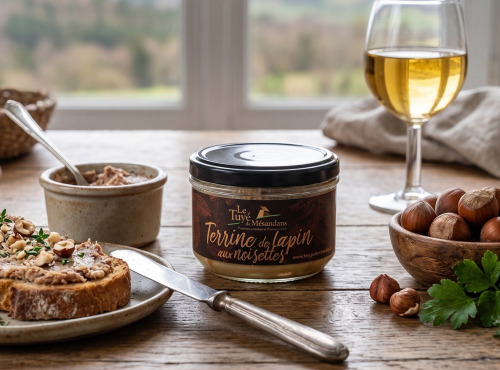 Le Tuyé de Mésandans - Terrine de lapin aux noisettes  sans nitrite - 180g