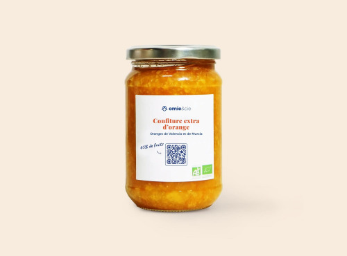 Omie - DESTOCKAGE - Confiture extra d'oranges - 65% de fruits - 360 g