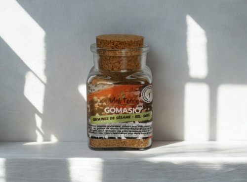 Adal Terra - Gomasio (fin) Graines de Sésame Biodynamiques - Sel Gris 60G