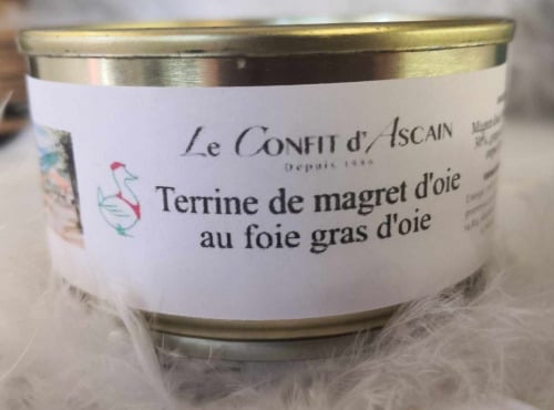 Le Confit d'Ascain - Terrine de magret d'oie au foie gras d'oie