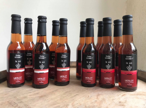 Maison Goubet - Lot 6 Jus De Raisin Merlot Et 6 Jus De Raisin Merlot Pétillant 25cl Bio