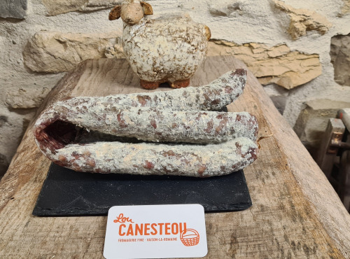 Lou Canesteou - Saucisse sèche perche  locale porc du Ventoux 200g