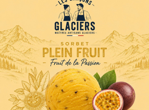 Les Garçons Glaciers - Sorbet Fruit de la passion