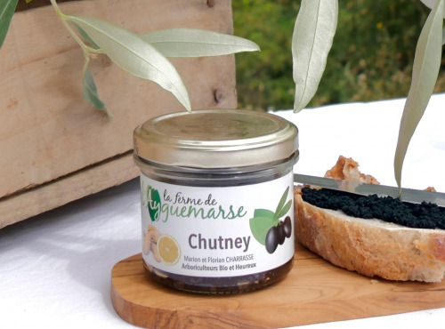 La Ferme de l'Ayguemarse - Chutney BIO à base d'Olive Noire de Nyons AOP