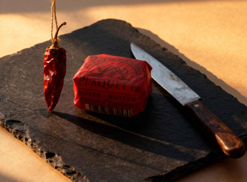 Beurre Plaquette - Beurre aux PIMENTS D'ESPELETTE 100G X 12