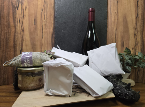 La Fermière - Box Mystère N°4: 5 fromages , 2 charcuteries et 1 bouteille de vin