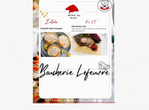 Boucherie Lefeuvre - [Précommande] Menu de noël coquille St Jacques et filet de bar