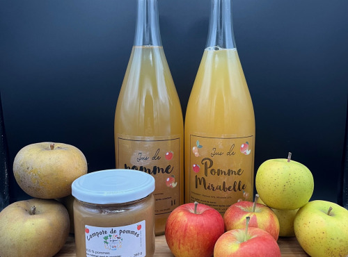 La Ferme des Prun'Elles - Lot gourmand de la ferme- Pommes, jus & compote