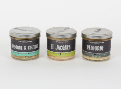 La Chikolodenn - Rillettes : Palourde, St Jacques, Berniques & Couteau