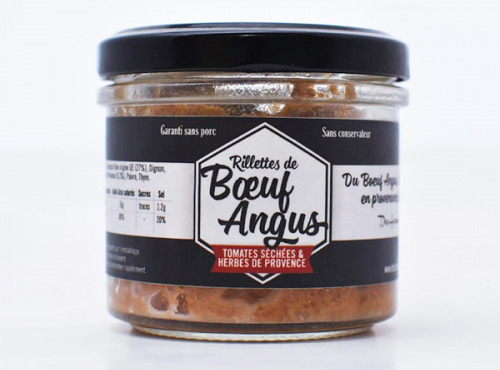 Maison Lascours - Rillettes de bœuf Angus aux tomates séchées et herbes de Provence - 90gr