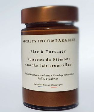 Secrets Incomparables - Pâte à Tartiner Noisette du Piémont IGP Chocolat Lait Croustillant 200g