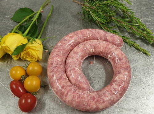 La Ferme du Montet - [SURGELE] - BARBECUE - GRILLADE - Saucisse de TOULOUSE - Curcuma - Porc Noir Gascon