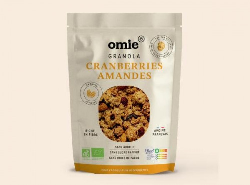 Omie - Granola cranberries amandes - avoine français - 330 g