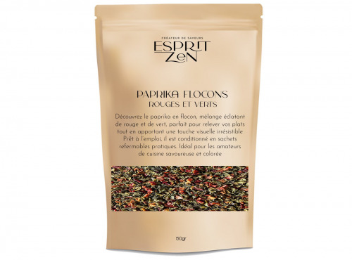 Esprit Zen - Paprika Flocons rouges et verts - Sachet zip 50g