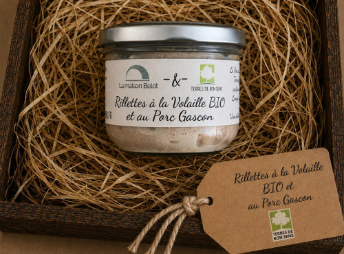 Terres de Bon Sens - Rillette volaille et au porc gascon 180g