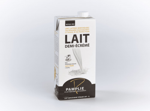 Laiterie de Pamplie - Lait Demi-écrémé UHT Pamplie