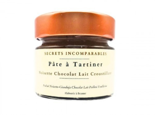 Secrets Incomparables - Pâte à Tartiner Noisette du Piémont IGP Chocolat Lait Croustillant 30g