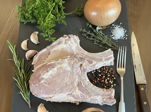 La Ferme du Chaudron - Cote porc Cuit BIO 400g (2 unités)