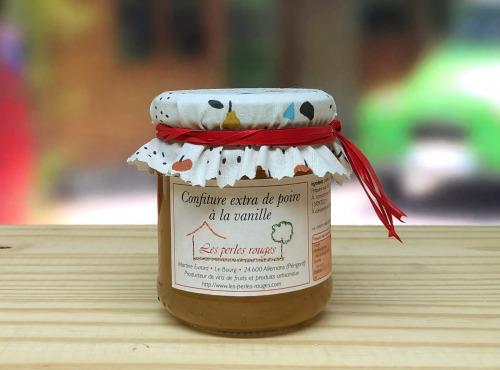 Les Perles Rouges - Confiture extra de Poire Vanille Promo DDM courte