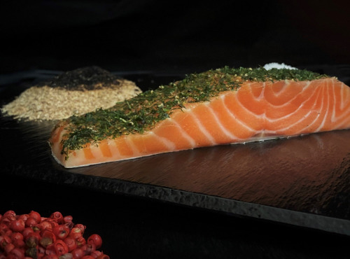 Thierry Salas, fumage artisanal - Pavé de saumon mariné, gravlax - 150g