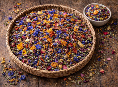 Nature et Saveurs - Ferme Aquaponique et Permacole Astérienne - Fleurs séchées comestibles — signature de la ferme