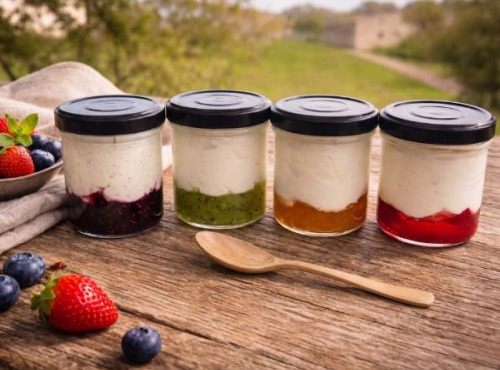 Ferme de l'Elanion - Lot de 4 Fromage Blanc Fruit Jaune
