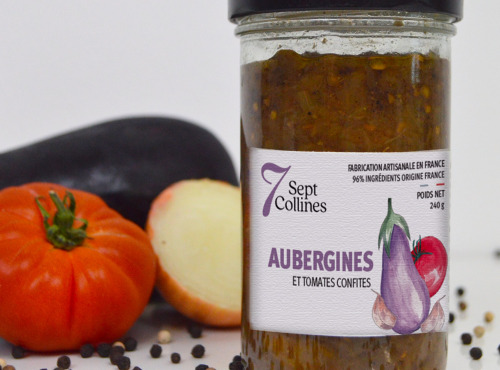 Sept Collines - Aubergines et Tomates confites - 240 g BIO (sauce pour pâtes)