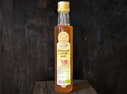 Elevage de Cochons en Forêt et Produits du Terroir Jurassien - Vinaigre de cidre au Miel - 25cl