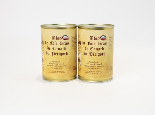 Domaine de Favard - Lot de 2 - Bloc de Foie gras de Canard du Périgord 400g