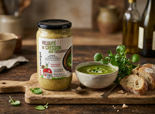 Via l'escargot - Velouté de cresson aux escargots