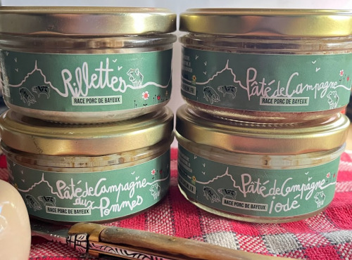 La Ferme de Grémi - Lot surprise de 4 pots - Porc de "Bayeux" - Plein Air