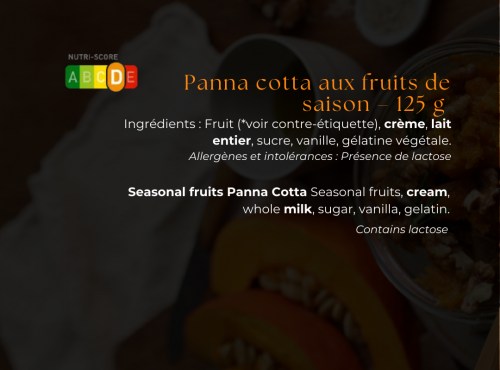 Les Bocaux du Bistrot - (Lot de 2x 125g) Panna cotta aux fruits de saison