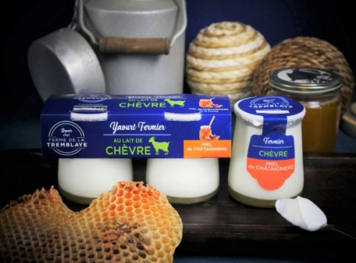 Ferme de La Tremblaye - Yaourt De Chèvre Fermier Au Miel De Châtaignier 2 Pots