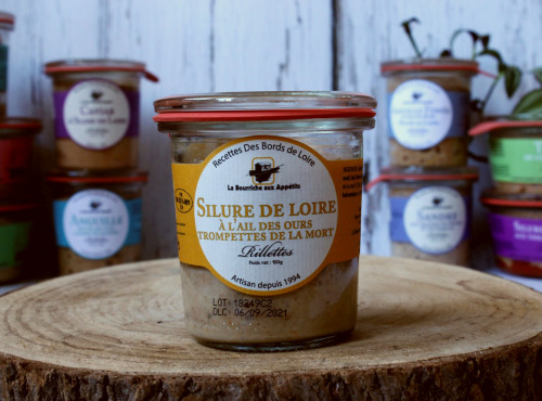 La Bourriche aux Appétits - Rillettes de silure de Loire à l'ail des ours et trompettes de la mort 100g