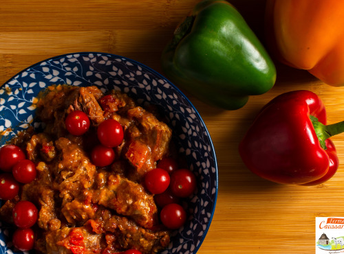 Ferme Caussanel - Sauté d'Agneau aux Poivrons Rouges