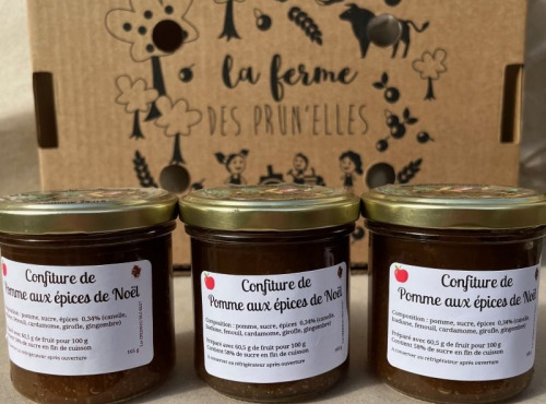 La Ferme des Prun'Elles - 3 Confiture Pomme Epices de Noël