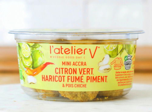 L'Atelier V* - Mini accra - citron vert, haricot fumé, piment & pois chiche