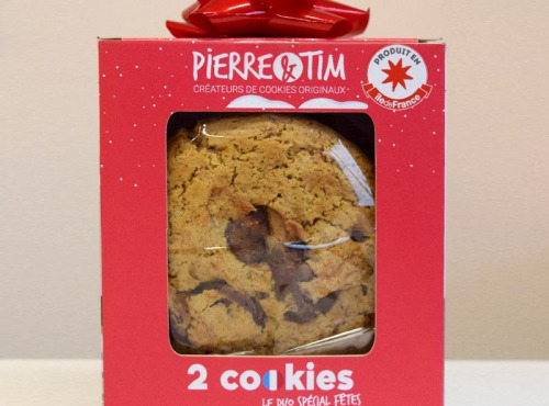 Pierre & Tim Cookies - Boîte de 2 cookies - Duo spécial fêtes