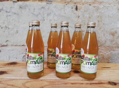 Les Vergers du Parc - Pom'Aloe - Jus de pommes à l'aloe verra - 6 x 33 cl