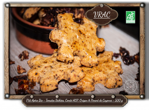 P'tit Bout d'Alsace - P'tit Apéro Bio - Tomates Séchées, Comté AOP, Origan & Piment de Cayenne - 500 g (VRAC)