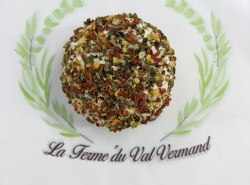 La Ferme du Val Vermand - Fromage de chèvre frais Oignon fumé  x1