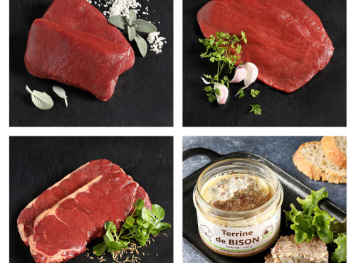 Bisons d'Auvergne - Colis Apéro et Barbecue de Bison - 3 Repas pour 4 pers.