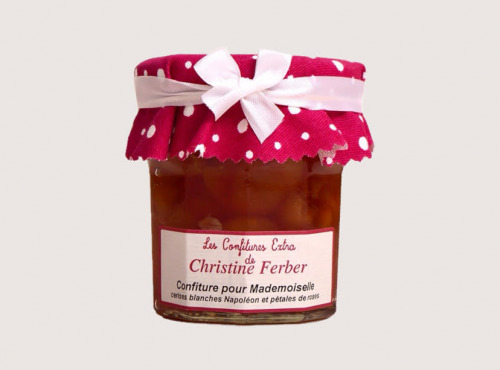 Maison Schmid - Confiture Extra de Christine Ferber - Mademoiselle Cerise blanche d'Alsace et pétales de rose