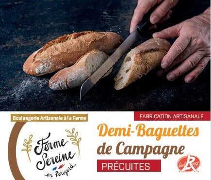 Ferme Sereine en Périgord - 10 Demi Baguettes de Campagne - Précuite