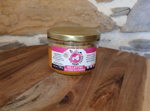 Ferme Cazalé - Rillettes de veau au piment 190g